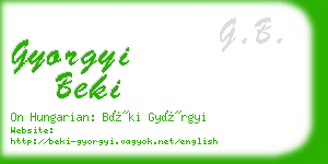 gyorgyi beki business card